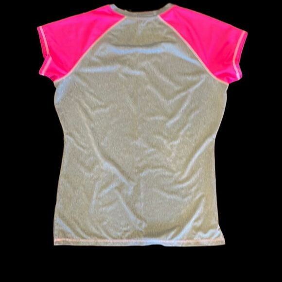Fila Gray and Pink V-Neck Athletic Shirt - Picture 4 of 4